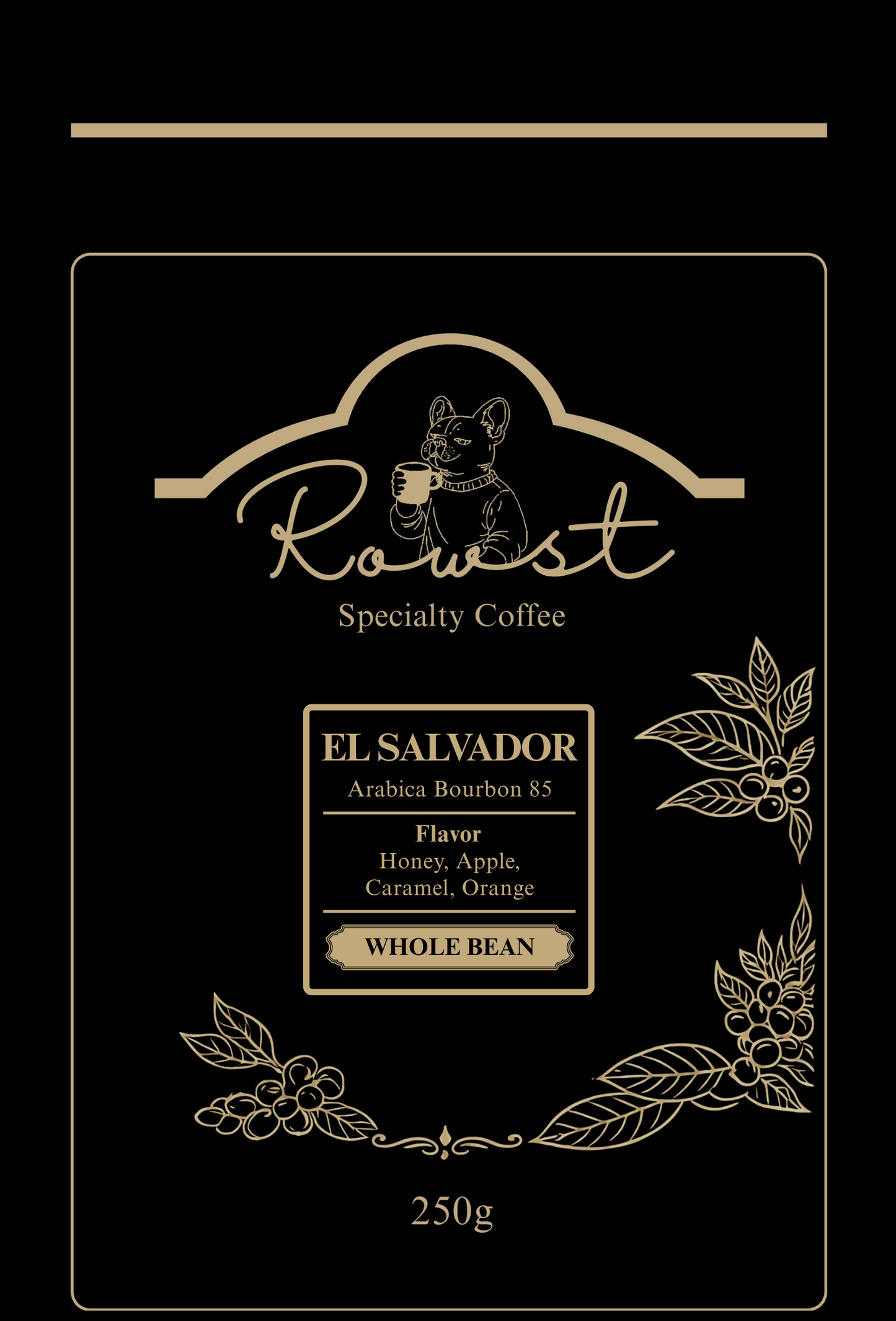 Rowst Specialty Coffee packaging for El Salvador coffee beans